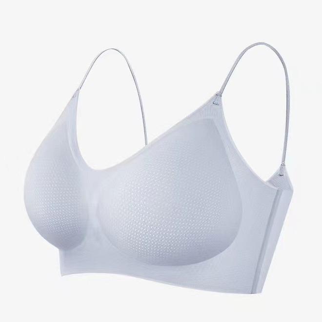 ブラジャー レディース 接触冷感 ノンワイヤー 薄型 通気性 快適 美しい背中 クロスバック 肌色 黒 白 ..