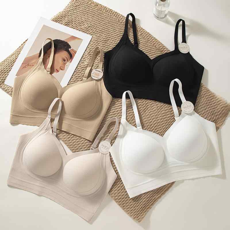 ブラジャー レディース シームレス ストラップレス ノンワイヤー ずれにくい 美背 3/4カップ 調整可能 ..