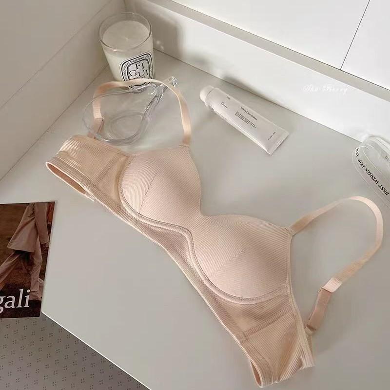 ブラジャー レディース ガールズ 高校生 薄手 コットン ノンワイヤー 3/4カップ 通気性 吸汗性 スタイ..