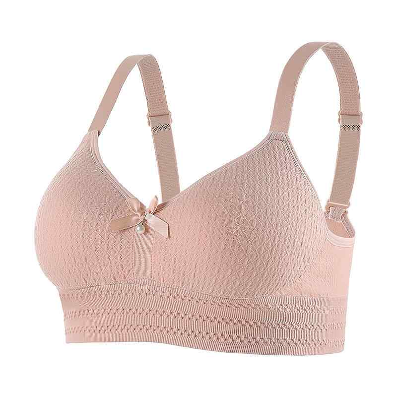 ブラジャー レディース 脇高 谷間メイク 無縫製 シームレス ワイヤレス 補正 5/8カップ 薄手 3列ホック..