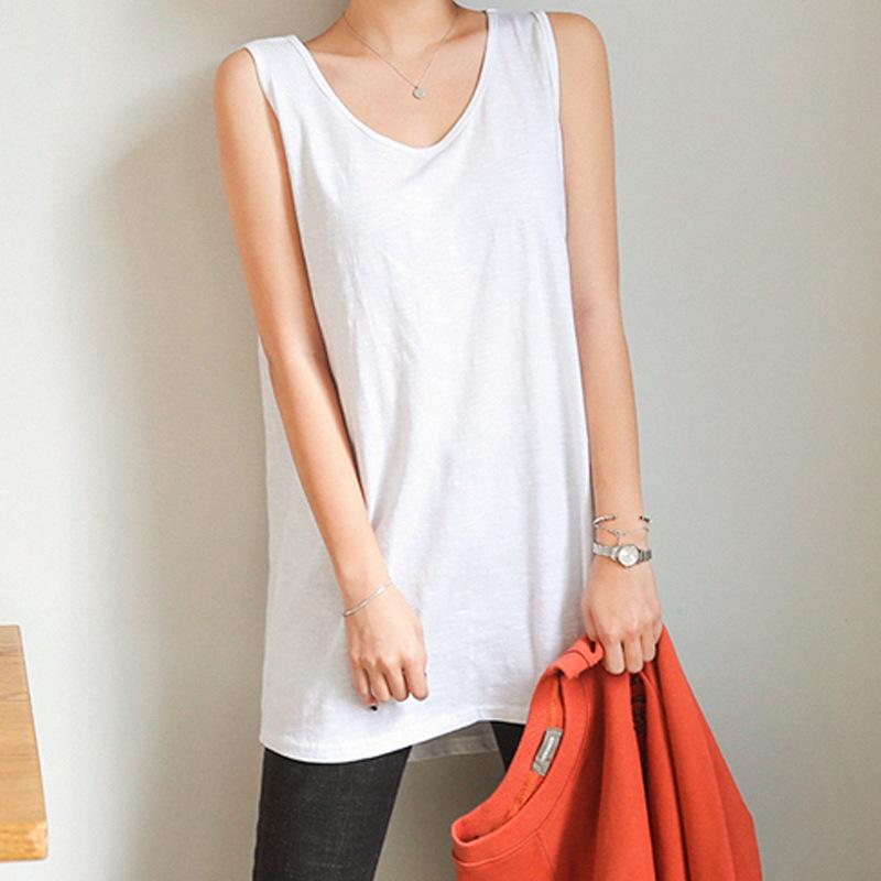 ワンピース レディース 大きいサイズ ノースリーブ コットン チュニック ロング丈 裏地付き 体型カバー..