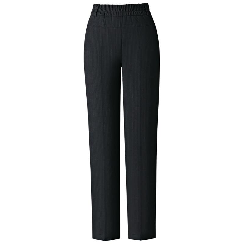 綿パンツ レディース シニア 裏起毛 あったか ストレートパンツ ゴムウエスト 大きいサイズ ブラック ..