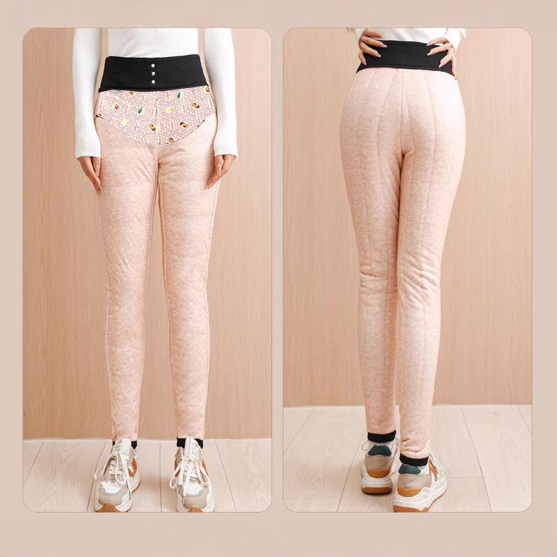 ダウンパンツ レディース レギンス 冬用 あったか パンツ 厚手 ハイウエスト スキニーパンツ 白ダウン 伸縮性 ブラック