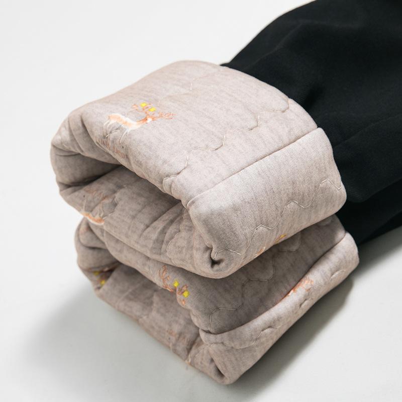 パンツ レディース シニア ズボン 冬用 あったか ストレート 高齢者 股上深め ブラック 黒 格子柄 伸縮性