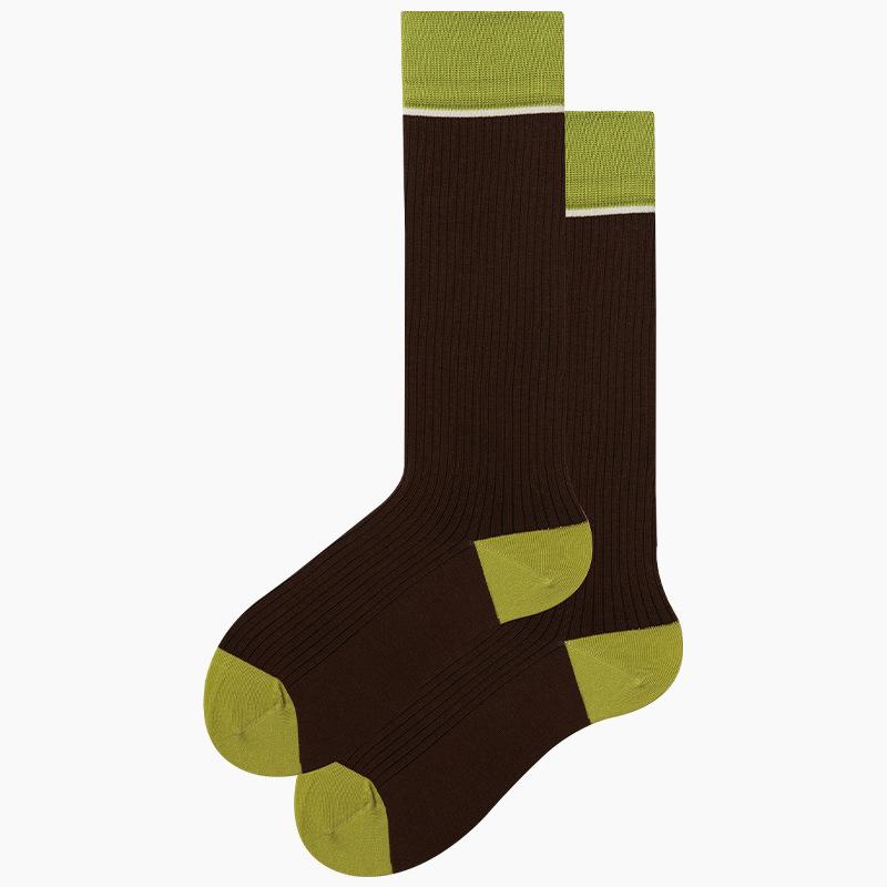 靴下 レディース 秋冬 高筒 コットン ソックス 配色 スポーツ カジュアル 36-39 西シシリー トマト園 ..