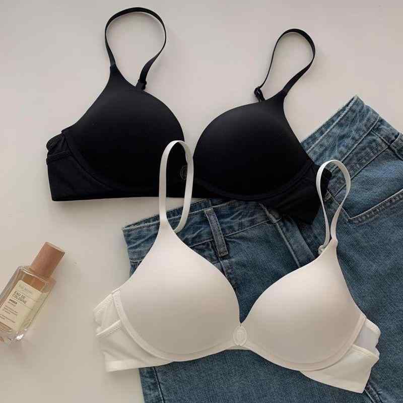 ブラジャー レディース 小胸 3/4カップ 薄手 U字型 バックシャン ノンワイヤー 快適 聚拢 美背 前開き ..