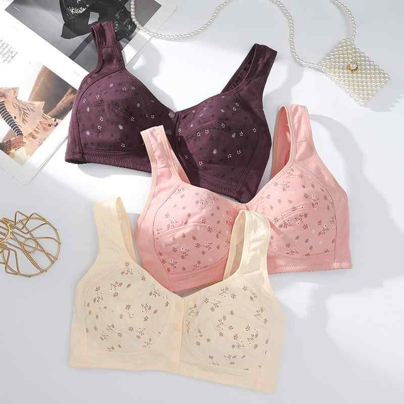 ブラウス レディース ソフトコットン タンクトップ 前開き 大判サイズ ワイヤレスブラ 薄手カップ ピン..