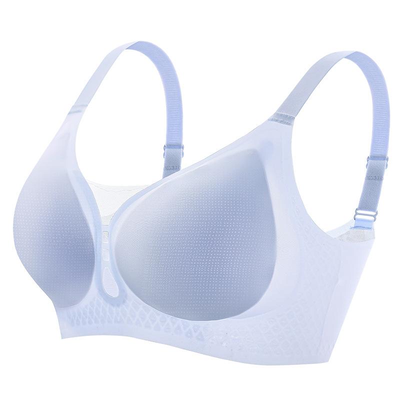 ブラジャー レディース 薄型 通気性 ノンワイヤー 快適 3/4カップ 花柄 薄型 夏用 接触冷感 無地 M L X..