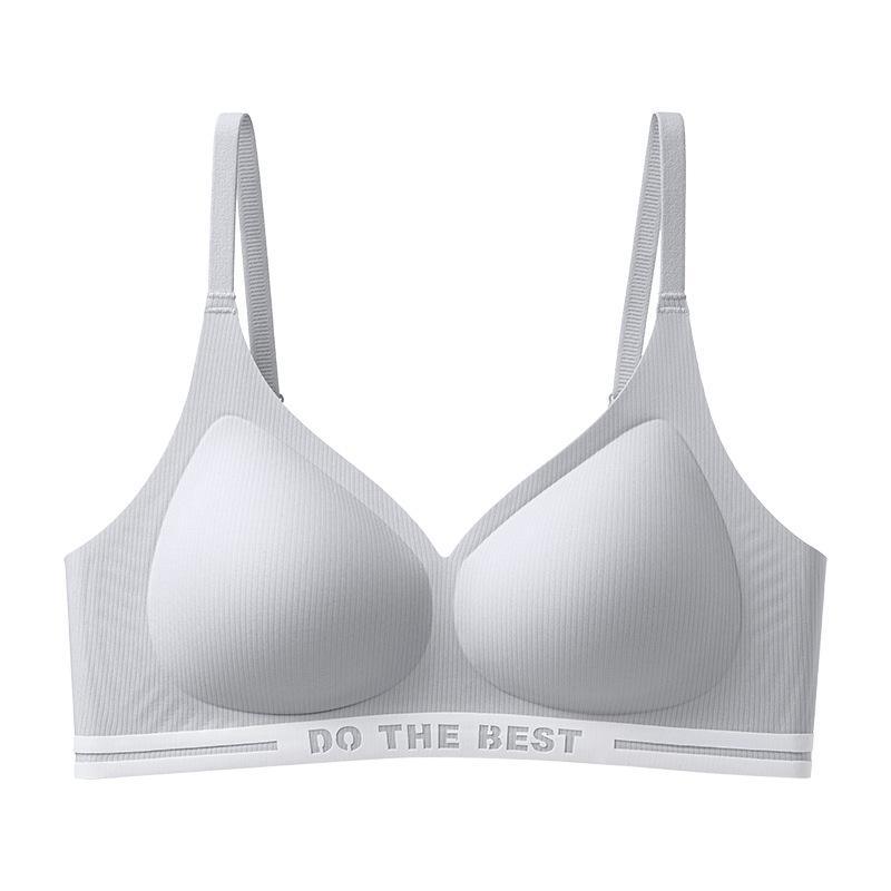 ブラジャー レディース 小胸 盛れる シームレス ノンワイヤー 3/4カップ 授乳 スポーツ 谷間 脇高 通気..