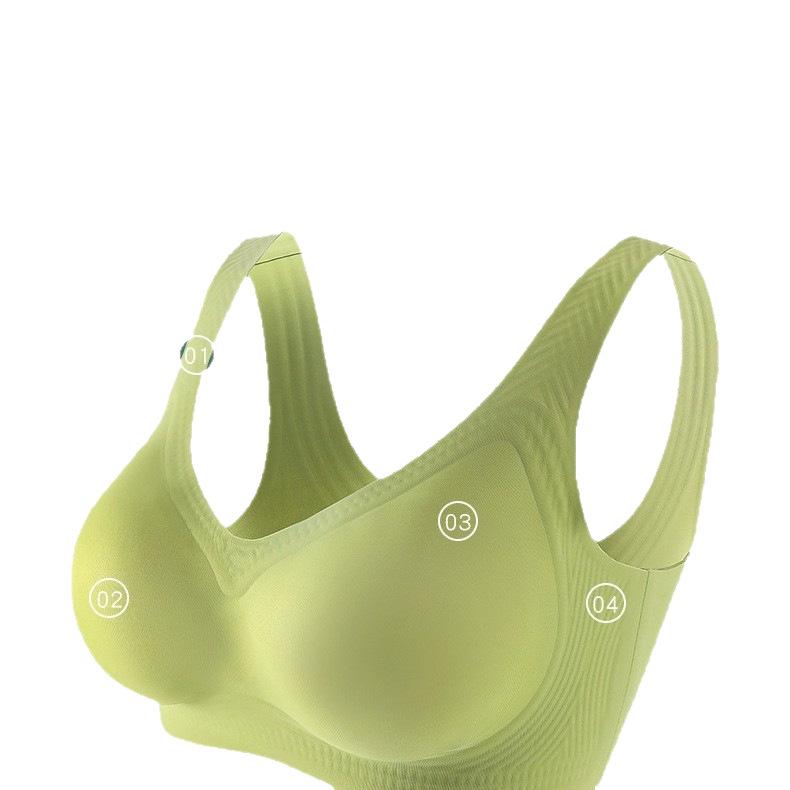 ブラジャー レディース 大きいサイズ 薄手 スポーツブラ 胸小さく見せる 寄せ上げ ノンワイヤー 快適 ..