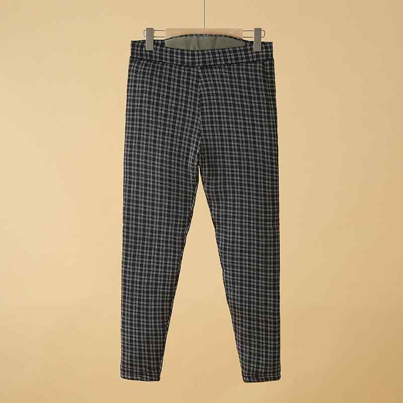 綿パンツ 女性用 裏起毛 暖かい ストレート あったか ズボン 秋冬 防寒 リラックス 普段使い 部屋着 格子柄 大きいサイズ