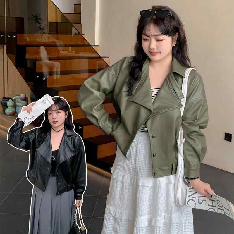 ジャケット レディース 大きいサイズ PUレザー アウター カジュアル 甜美 日韓スタイル 長袖 ショート..