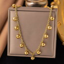 イヤリング レディース チタン鋼 ステンレス 大小 丸玉 ドロップ 電気メッキ加工 通勤 普段使い(x2)