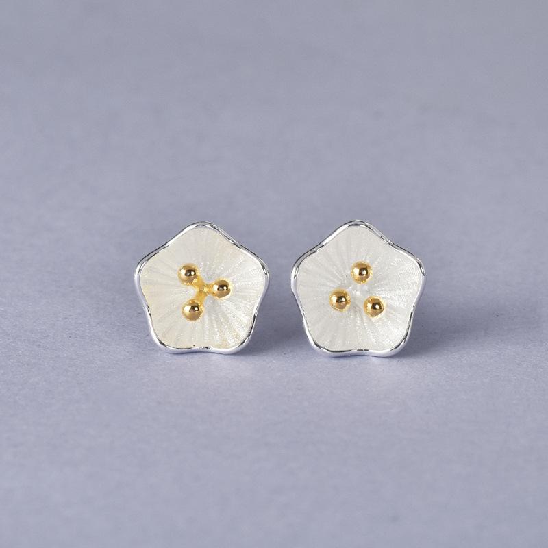 楽天ブリルビピアス レディース 925シルバー 銀製 フラワー 花 小花 スタッドピアス イヤリング 韓国 かわいい おしゃれ シンプル エレガント 上品 電気メッキ加工 シルバーアクセサリー