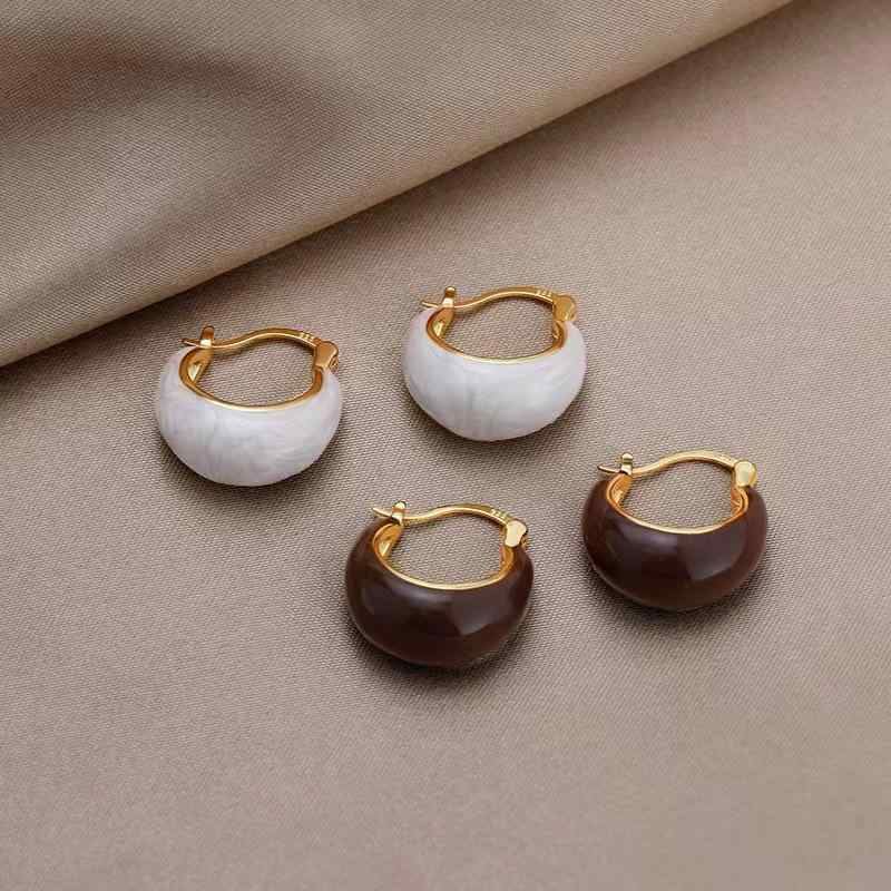 ピアス レディース メンズ 幾何学模様 レトロ ヴィンテージ風 清涼感 美しい メラードカラー おしゃれ ..