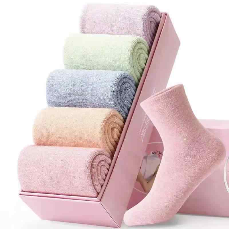 靴下 レディース 秋冬 パイル 中筒丈 ソックス 厚手 防寒 吸汗 防臭 ポリエステル ピンク系 パープル ..