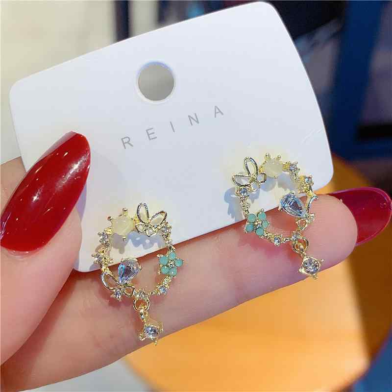 ピアス レディース 蝶 バタフライ 花 フラワー シルバーメッキ スタッドピアス アクセサリー ジュエリー ギフト プレゼント ゴールド(x12)