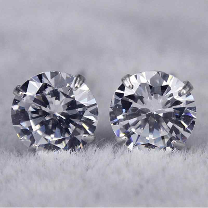 イヤリング レディース 韓国 シンプル 白銅 電気メッキ加工 ジルコニア 四爪 通勤 フォーマル ギフト