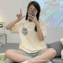 パジャマ レディース 春夏 半袖 短パン 上下セット ブラパッド付き かわいい 部屋着 ルームウェア 寝巻き 寝間着 ポリエステル 薄手 涼しい 快適 リラック...