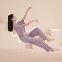 パジャマ レディース 春夏 半袖 長ズボン 上下セット 薄手 大きいサイズ ルームウェア 部屋着 再生繊維 ゆったり ラウンドネック リラックス 通気 快適 涼...
