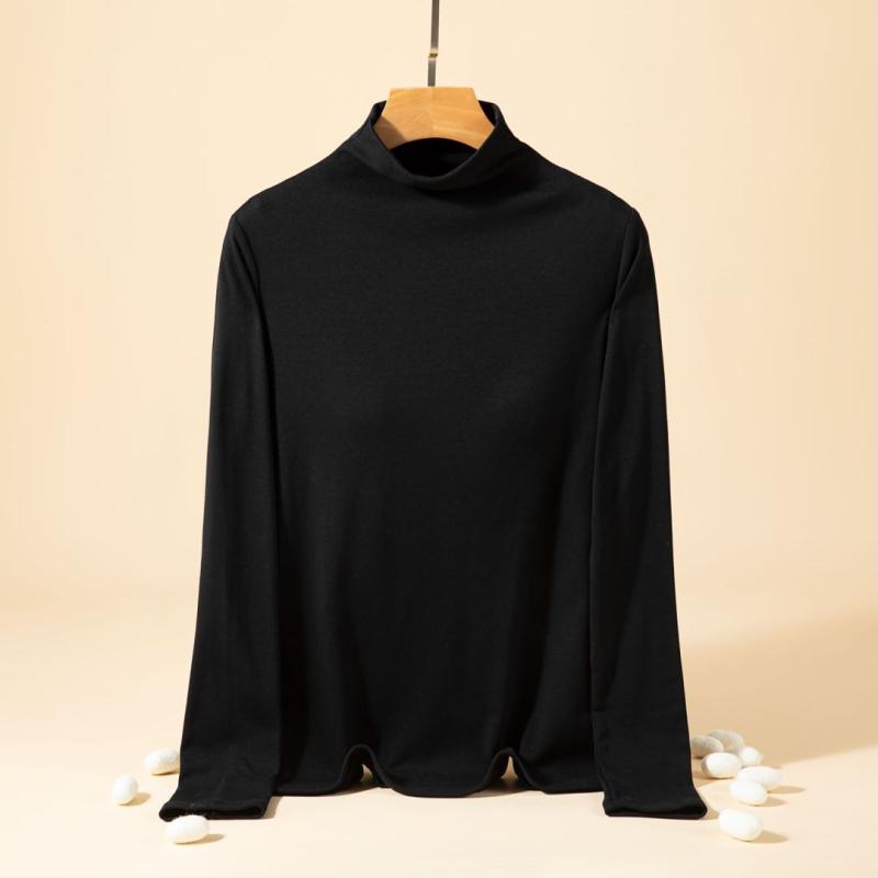 インナー レディース 秋冬 裏起毛 カップ付き 長袖 Tシャツ あったか 肌着 トップス 粘纤 保温 ストレ..