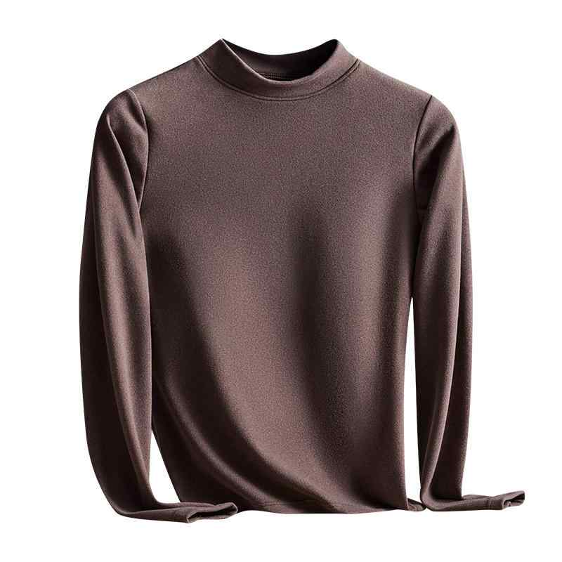 カットソー レディース 裏起毛 半高ネック インナーシャツ ブラパッド付き 発熱 保温 ポリエステル ブ..