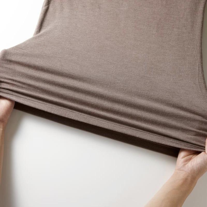 肌着 レディース 女性用 あったかインナー 高柔 高弾性 丸首 保温 背心 上着 アクリル 厚手 無地 M L XL