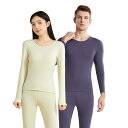インナー レディース 女性用 モダール 桑蚕糸 保温 肌着 上下セット 長袖 Tシャツ カットソー 秋冬 若草色 ココナッツミルク色 ピンクパープル トフィー ...