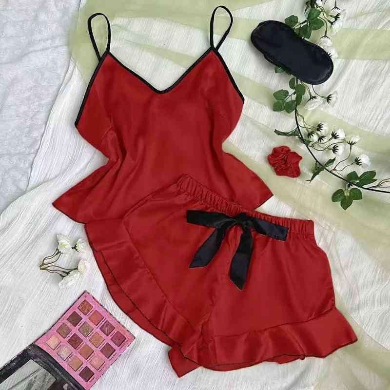 パジャマ レディース 春夏 キャミソール 短パン セットアップ 接触冷感 涼しい ルームウェア 部屋着 寝..