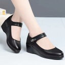 パンプス レディース 春秋 ローヒール 婦人靴 厚底 ママシューズ ラウンドトゥ 面ファスナー ぺたんこ靴 履きやすい 疲れにくい 歩きやすい 柔らかい 繊維 ...