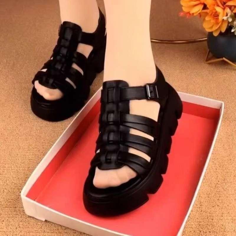 サンダル レディース ミセス 婦人靴 厚底 ローヒール スリッポン 普段使い 婦人用 母親 疲れにくい 歩きやすい 滑り止め 黒 茶色