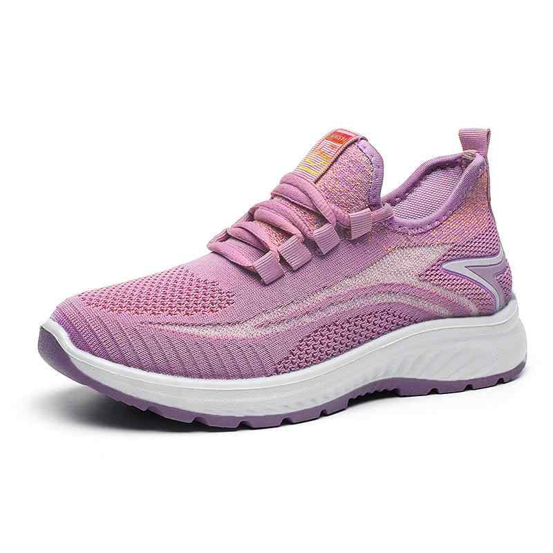 スニーカー レディース 婦人靴 高齢者 介護シューズ リハビリシューズ 柔らかい 靴底 滑り止め 軽量 通気性 履きやすい 歩きやすい 普段使い 散歩 旅行 ブラック レッド グレー パープル