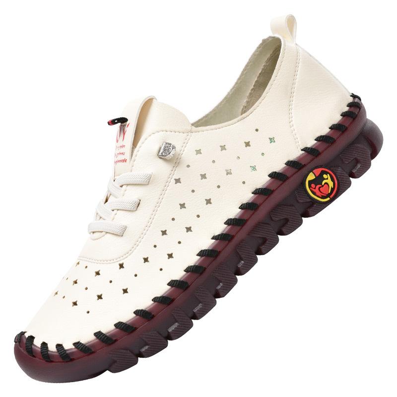 靴 レディース 婦人靴 レースアップ 柔らかい底 坡跟 ローヒール パンプス カジュアル 春夏秋 ラウンドトゥ 纖 軽い 履きやすい 白 赤 黒 茶色