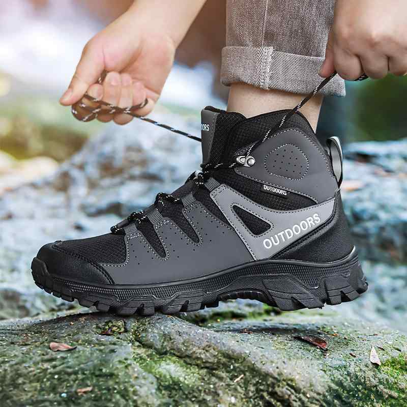 靴 メンズ 登山靴 アウトドア ハイカット 大きいサイズ 滑り止め トレッキングシューズ 衝撃吸収 通気性 蒸れにくい キャンプ 春夏