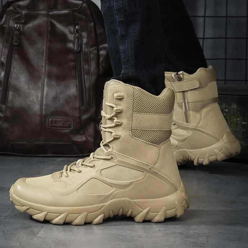ブーツ メンズ 男性用 高帮 軍用ブーツ 作業靴 アウトドア 登山靴 耐摩耗性 ワークブーツ サバゲー タクティカルブーツ 春夏秋冬