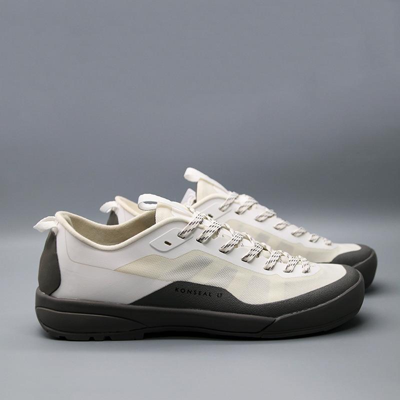 スニーカー メンズ 運動靴 アウトドア カジュアル 通気性 ランニング ジョギング 登山 旅行 靴 ローカット 厚底 白 黒 カーキ(x2)