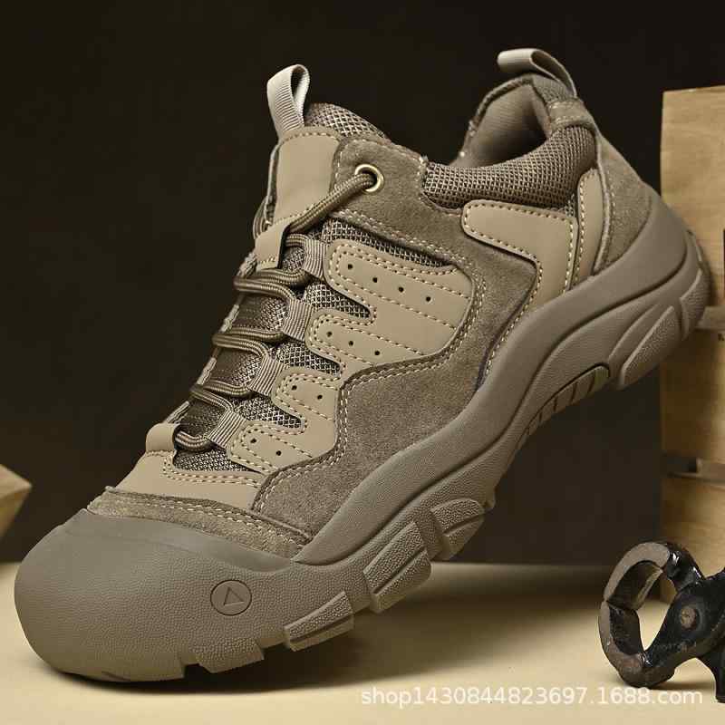 トレッキングシューズ メンズ 男性用 革 ワークシューズ 滑り止め 衝突防止 アウトドア 登山 春