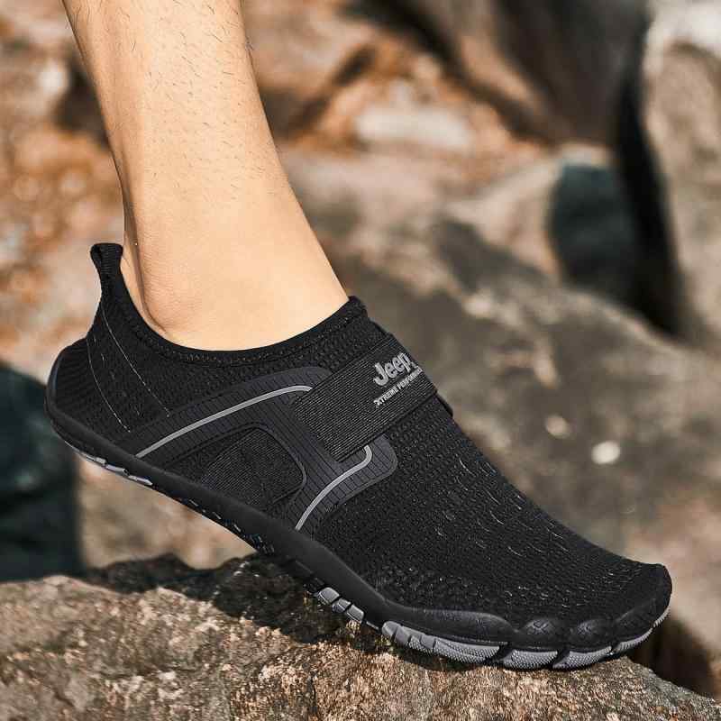 トレッキングシューズ 男性用 スリッポン スニーカー 紳士靴 アウトドア スポーツシューズ 耐摩耗 通気性 ローカット フラットヒール 黒 ブラック グレー 春夏 秋冬