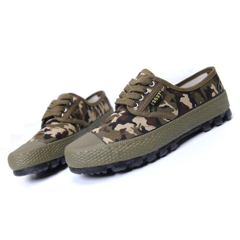 徒步靴 メンズ 男性用 ローカット スニーカー 迷彩柄 ワークシューズ 作業靴 耐摩耗 登山靴 アウトドアシューズ キャンバス 普段使い 綿 快適 歩きやすい 滑り止め 春夏 秋冬(x2)
