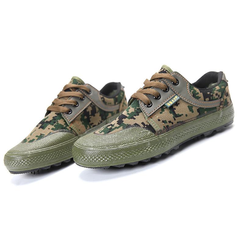 靴 メンズ 徒步鞋 アウトドア スニーカー 耐摩耗 迷彩柄 キャンバス 通気性 ローカット ワーク シューズ 男性用 春夏 秋(x2)