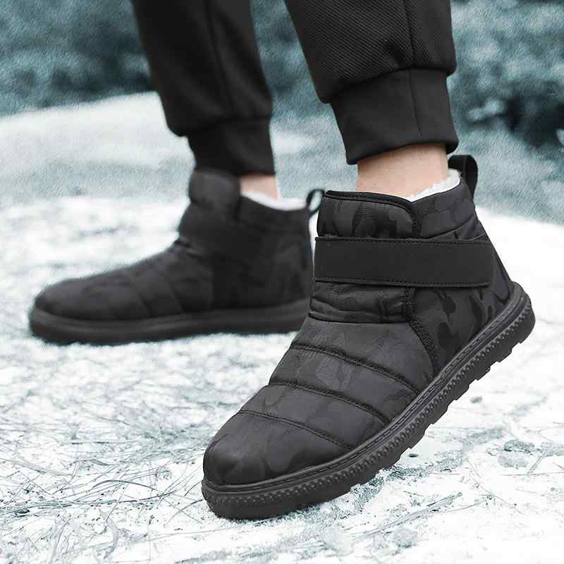 徒步シューズ 男女兼用 登山靴 野営 キャンプ 滑り止め 防寒 保温 ハイカット スニーカー 迷彩 ブラック グレー