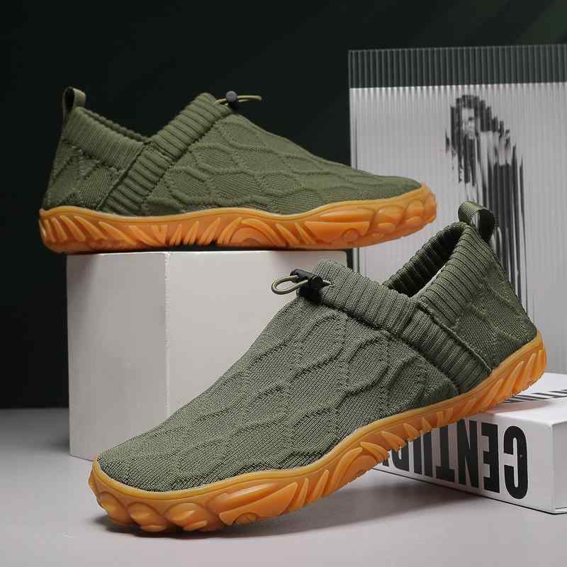 トレッキングシューズ メンズ 男性用 スリッポン 室内 ジム フィットネスシューズ アウトドア 運動靴 疲れにくい 柔らかい 通気性 蒸れにくい ローカット 黒 ブラック グレー アイボリー カーキ 春夏 秋