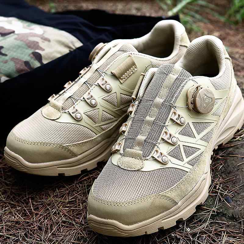 靴 メンズ 登山靴 ローカット タクティカルブーツ アウトドア 防水 滑り止め 衝撃吸収 耐摩耗性 サバイバルゲーム 普段使い 通勤 軽登山 ブラック カーキ(x2)