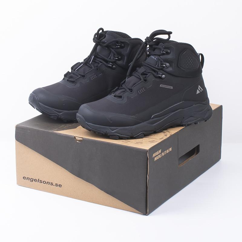 トレッキングシューズ 男女兼用 アウトドア 登山靴 軽量 防水 滑り止め ハイカット スニーカー 黒