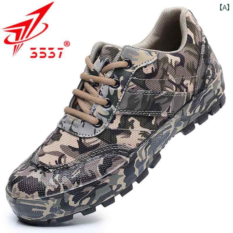 靴 メンズ 登山靴 トレーニングシューズ 耐摩耗 防滑 キャンバス スニーカー 迷彩 ローカット アウトドア カジュアル 河滩 ブラック カーキ