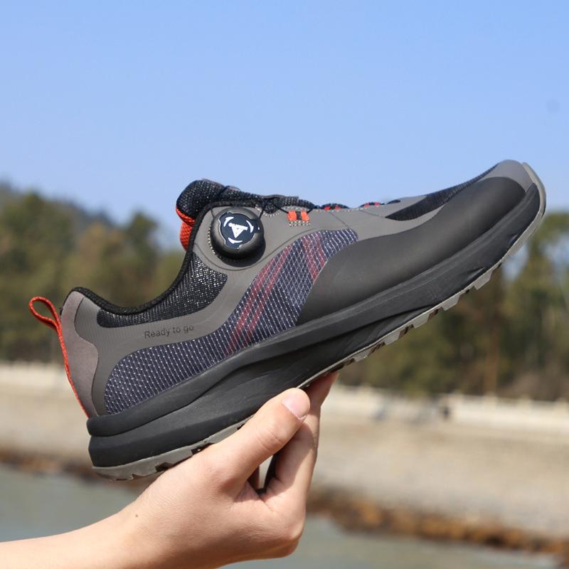 登山靴 メンズ ローカット 滑り止め トレッキングシューズ アウトドアシューズ 軽量 通気性 栗色 黒 グレー ベージュ 春夏