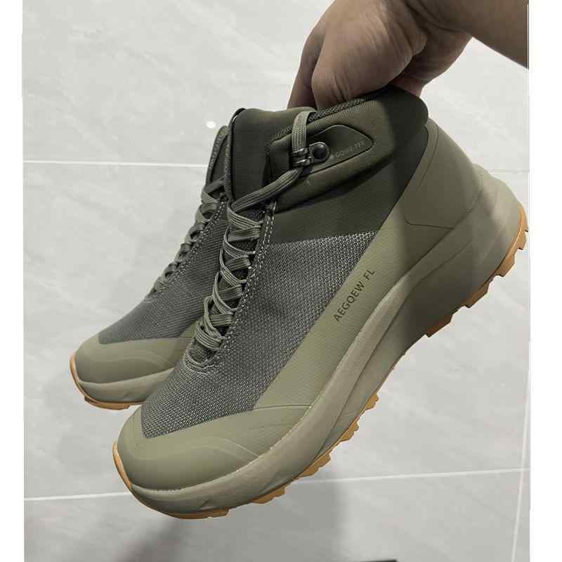 トレッキングシューズ 男性用 アウトドアシューズ 登山靴 ミッドカット 運動靴 滑り止め 防水 厚底 ローカット スニーカー 黒 緑 春夏 秋冬(x2)