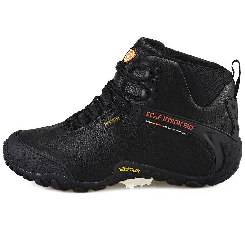 靴 メンズ 登山靴 革 防水 防滑 トレッキングシューズ アウトドアシューズ ハイキングシューズ 運動靴 カジュアル 普段使い 秋冬 黒