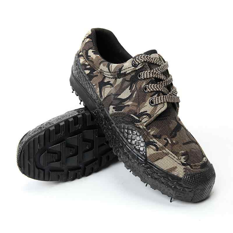 徒步シューズ 男女兼用 ローカット 迷彩柄 登山靴 耐摩耗 帆布 スニーカー ゴム底 カジュアル 春夏 秋 普段使い