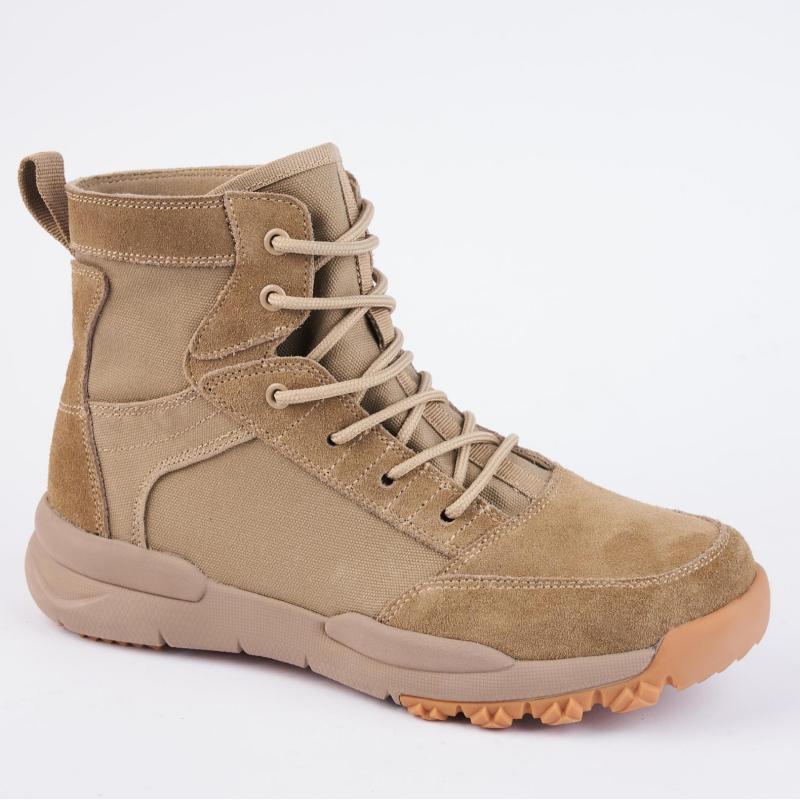 靴 メンズ 登山靴 アウトドア 防水 牛革 耐摩耗性 トレッキングシューズ 軽量 サバゲー 春夏 秋冬 沙色